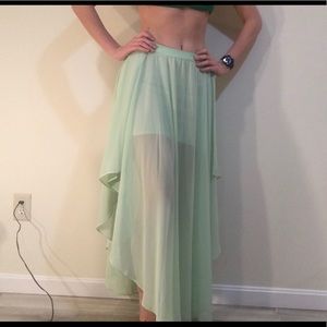 Sea foam green skirt